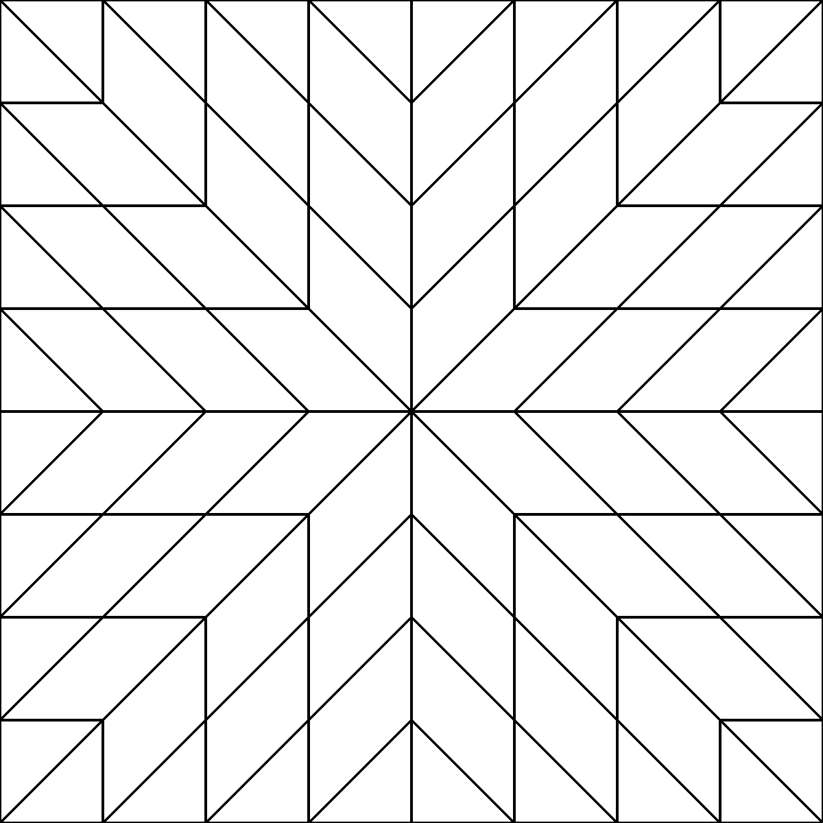 Pattern 51, Lone Star barn quilt pattern thumbnail